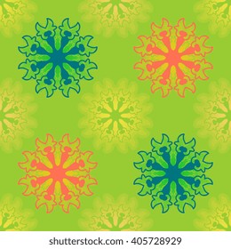 Seamless pattern ethnic style. Vintage decorative texture. Indian, arabic motive.