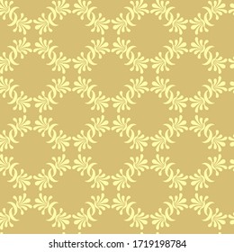 Seamless pattern in ethnic traditional style. Simple geometric Oriental floral motif . Palmette pattern design.