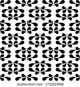 Nahtloses Muster im traditionellen ethnischen Stil. Einfaches geometrisches Orientalisches Blumenmotiv. Bedrucken für Innentextilien, Gewebe, Papier und andere Oberflächen.