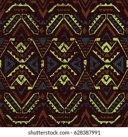 Seamless pattern in ethnic and tribal style. 