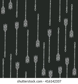 Seamless pattern ethnic, vintage arrows. ethno background. Boho style 