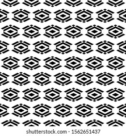 Seamless pattern. Ethnic wallpaper. Folk motif. Rhombuses, parallelograms, figures ornament. Simple shapes background. Geometric backdrop. Digital paper, textile print, web design, abstract. Vector