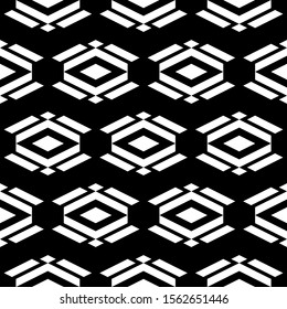 Seamless pattern. Ethnic wallpaper. Folk motif. Simple shapes background. Rhombuses, parallelograms, figures ornament.Geometric backdrop. Digital paper, textile print, web design, abstract. Vector.