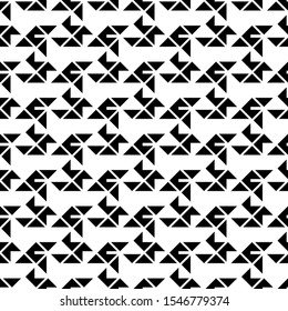 Seamless pattern. Ethnic wallpaper. Mosaics background. Triangles, figures ornament. Geometric motif. Simple shapes backdrop. Digital paper, web design, textile print, abstract. Vector artwork