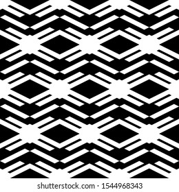 Seamless pattern. Ethnic wallpaper. Rhombuses, parallelograms, figures ornament. Geometric backdrop. Simple shapes background. Polygons motif. Digital paper, textile print, web design, abstract.