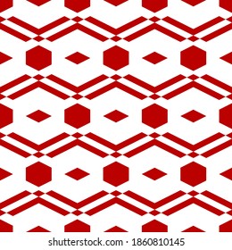 Patrón sin foco. Papel tapiz étnico. Rombos, paralelogramas, chevrones, hexagones ornamentos. Fondo de las formas. Fondo geométrico. Motivo popular. Papel digital, impresión textil, diseño web, abstracto.