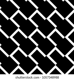 Seamless pattern with etnnic ornament. Repeated brackets background. Curves wallpaper. Grid motif. Modern abstract illustration. Digital paper for textile and cloth print, web design. Vector artwork.