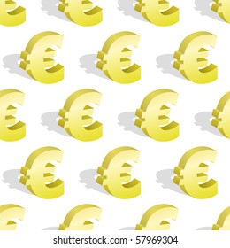 Seamless pattern with euro sign.