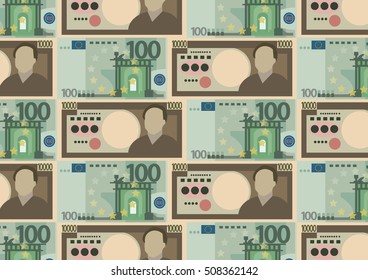 Seamless pattern : euro and Yen