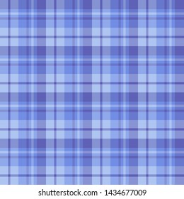 Seamless pattern in excellent discreet blue colors for plaid, fabric, textile, clothes, tablecloth and other things. Vector image. 