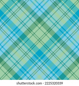 Seamless pattern in exciting blue and green colors for plaid, fabric, textile, clothes, tablecloth and other things. Vector image. 2