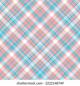 Seamless pattern in exciting pink, blue and white colors for plaid, fabric, textile, clothes, tablecloth and other things. Vector image. 2
