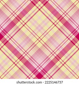 Nahtlose Muster in aufregenden Gelb- und Rosa Farben für Plaid, Stoff, Textilien, Kleidung, Tischdecken und andere Dinge. Vektorbild. 2