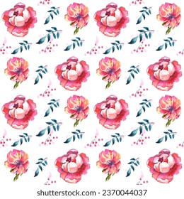 Seamless pattern. Pattern exotic flower. Vector illustration in a watercolor style. Use printed materials, signs, objects, websites, maps.