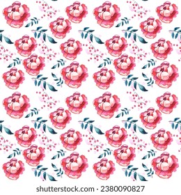 Seamless pattern. Pattern exotic flower. Vector illustration in a watercolor style. Use printed materials, signs, objects, websites, maps.
