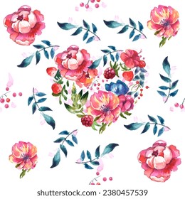 Seamless pattern. Pattern exotic flower. Vector illustration in a watercolor style. Use printed materials, signs, objects, websites, maps.
