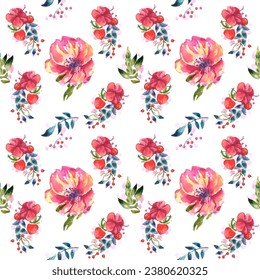 Seamless pattern. Pattern exotic flower. Vector illustration in a watercolor style. Use printed materials, signs, objects, websites, maps.
