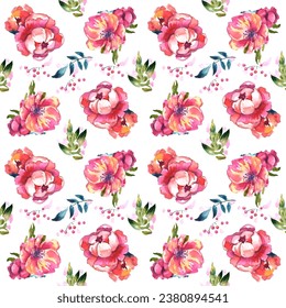 Seamless pattern. Pattern exotic flower. Vector illustration in a watercolor style. Use printed materials, signs, objects, websites, maps.
