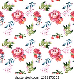 Seamless pattern. Pattern exotic flower. Vector illustration in a watercolor style. Use printed materials, signs, objects, websites, maps.
