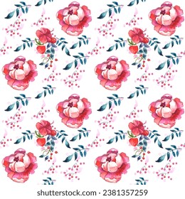 Seamless pattern. Pattern exotic flower. Vector illustration in a watercolor style. Use printed materials, signs, objects, websites, maps.
