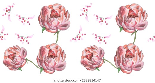 Seamless pattern. Pattern exotic flower. Vector illustration in a watercolor style. Use printed materials, signs, objects, websites, maps.
