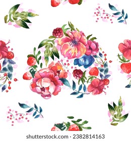 Seamless pattern. Pattern exotic flower. Vector illustration in a watercolor style. Use printed materials, signs, objects, websites, maps.
