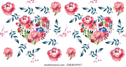 Seamless pattern. Pattern exotic flower. Vector illustration in a watercolor style. Use printed materials, signs, objects, websites, maps.
