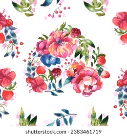 Seamless pattern. Pattern exotic flower. Vector illustration in a watercolor style. Use printed materials, signs, objects, websites, maps.
