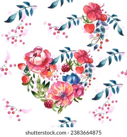 Seamless pattern. Pattern exotic flower. Vector illustration in a watercolor style. Use printed materials, signs, objects, websites, maps.
