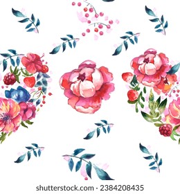 Seamless pattern. Pattern exotic flower. Vector illustration in a watercolor style. Use printed materials, signs, objects, websites, maps.
