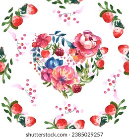 Seamless pattern. Pattern exotic flower. Vector illustration in a watercolor style. Use printed materials, signs, objects, websites, maps.
