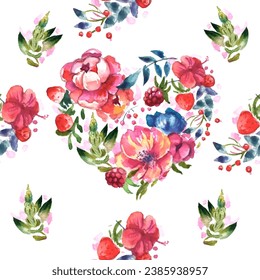 Seamless pattern. Pattern exotic flower. Vector illustration in a watercolor style. Use printed materials, signs, objects, websites, maps.
