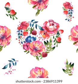 Seamless pattern. Pattern exotic flower. Vector illustration in a watercolor style. Use printed materials, signs, objects, websites, maps.
