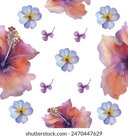 Seamless Pattern exotic flower. Vector illustration. Use printed materials, signs, objects, websites, maps