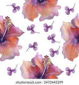 Seamless Pattern exotic flower. Vector illustration. Use printed materials, signs, objects, websites, maps