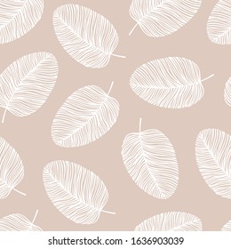 Seamless pattern with exotic leaves.