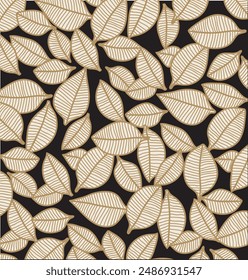 Patrón sin fisuras de hojas exóticas y plantas tropicales. Ilustraciones. Ideal para decoración de verano, textiles y moda.