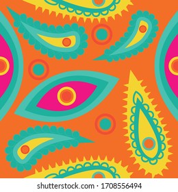 seamless pattern exotic shapes with flowers and leaves plants