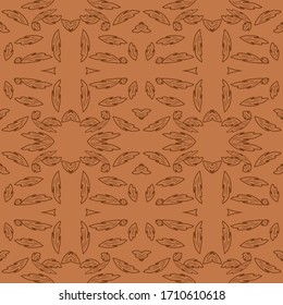 seamless pattern exotic shapes with flowers and leaves plants