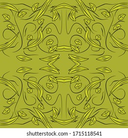 nahtlose Muster exotischer Formen mit Blumen und Blättern