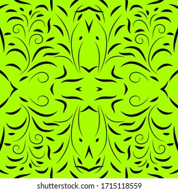 seamless pattern exotic shapes with flowers and leaves plants