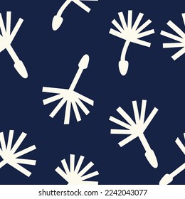Seamless pattern expressing dandelion seeds in a modern monochrome, recommended for wrapping paper, textile pattern, and wallpaper