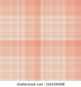 Seamless pattern in exquisite light orange colors for plaid, fabric, textile, clothes, tablecloth and other things. Vector image. 
