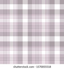 Seamless pattern in exquisite pink-gray and white colors for plaid, fabric, textile, clothes, tablecloth and other things. Vector image. 
