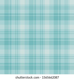 Seamless pattern in exquisite water blue colors for plaid, fabric, textile, clothes, tablecloth and other things. Vector image. 