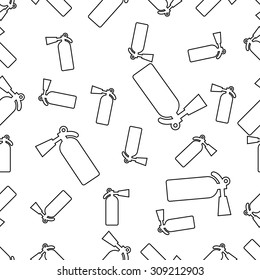 seamless pattern with extinguisher