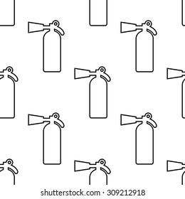 seamless pattern with extinguisher
