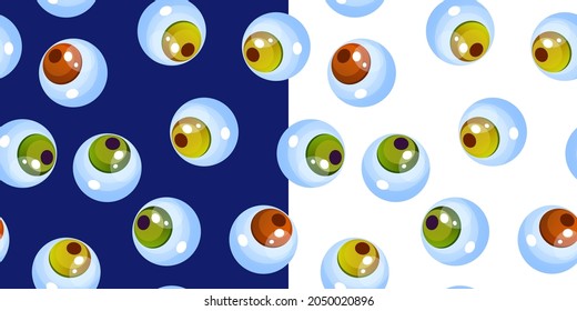 Seamless pattern with eyeballs. Halloween pattern. Vector cartoon