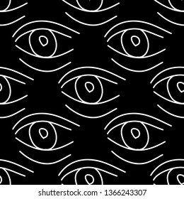 Seamless pattern with eyes