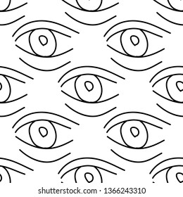 Seamless pattern with eyes